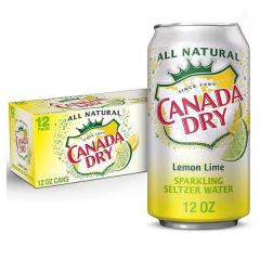 Canada Dry Lemon Lime Sparkling Seltzer Water Cans