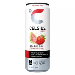 Celsius Sparkling Straw Guava Can