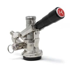 D System Keg Tap Coupler with Black Lever Handle