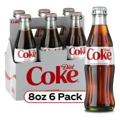 Diet Coke Soda, 8 fl oz, Glass Bottles
