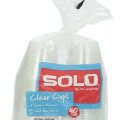Solo Clear Cups 9oz - 40 Pack