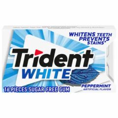 Trident White Peppermint Sf Chewing Gum 16pc