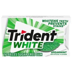 Trident White Spearmint Sf Chewing Gum 16pc
