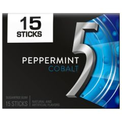Wrigley 5 Peppermint Sf Chewing Gum 15 Sticks